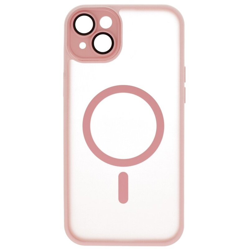 Matt-transparente MagSafe-Hülle mit Kameraschutz für iPhone 15 Plus, Pink