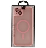 Matt-transparente MagSafe-Hülle mit Kameraschutz für iPhone 15 Plus, Pink