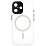 Matte-Transparent with Camera Protector Magsafe Case for iPhone 16 White