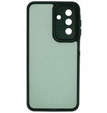 Funda transparente mate con protector de cámara para Samsung Galaxy A26, color verde oscuro