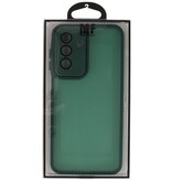 Coque transparente mate avec protection d'appareil photo pour Samsung Galaxy A26, vert foncé