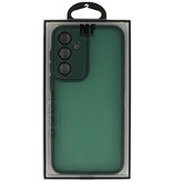 Mat-transparent cover med kamerabeskyttelse til Samsung Galaxy A35 mørkegrøn