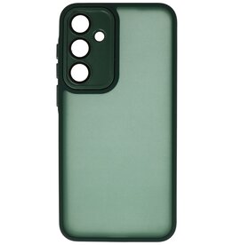 Mat-transparent cover med kamerabeskyttelse til Samsung Galaxy A36 - A56 mørkegrøn