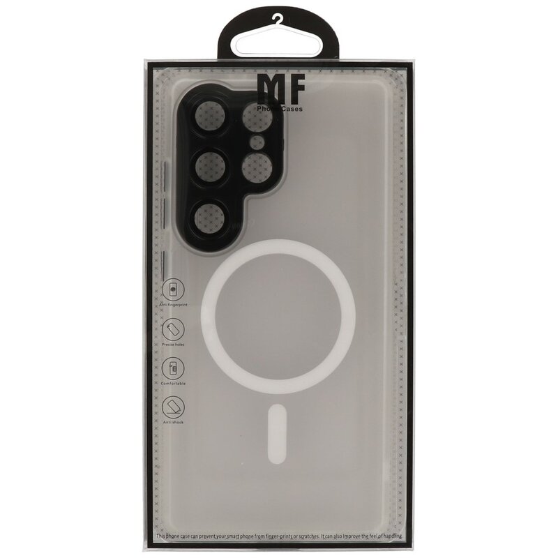 Mat-gennemsigtig med kamerabeskytter Magsafe etui til Samsung Galaxy S24 Ultra White