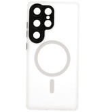 Matte-Transparent with Camera Protector Magsafe Case for Samsung Galaxy S25 Ultra White