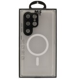 Matte-Transparent with Camera Protector Magsafe Case for Samsung Galaxy S25 Ultra White