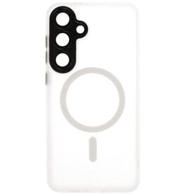 Matte-Transparent with Camera Protector Case for Samsung Galaxy S24 Plus - S25 Plus White
