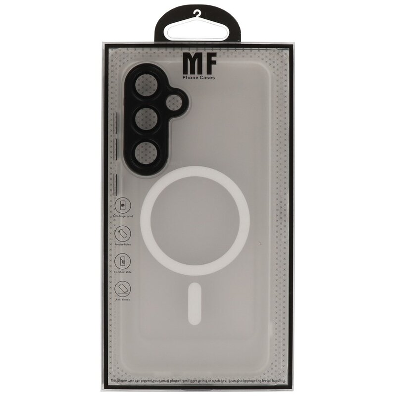 Matte-Transparent with Camera Protector Case for Samsung Galaxy S24 Plus - S25 Plus White