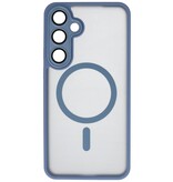 Mat-Transparent met Camera Beschermer Case voor Samsung Galaxy S24 Plus - S25 Plus Blauw