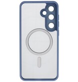 Matte-Transparent with Camera Protector Case for Samsung Galaxy S24 Plus - S25 Plus Blue