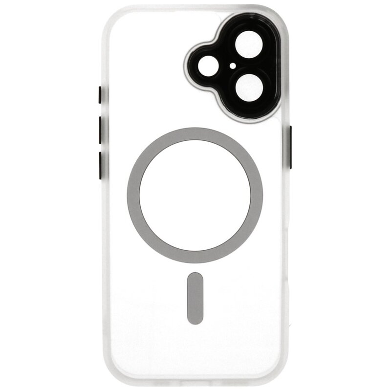 Mattransparent Magsafe-cover med kamerabeskytter til iPhone 17, hvidt