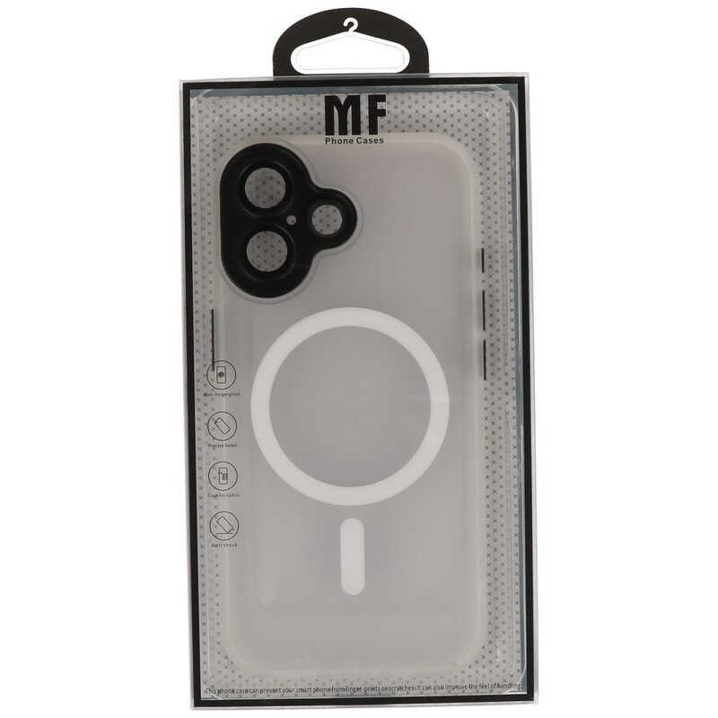 Matt-Transparent mit Kameraschutz Magsafe Case für iPhone 17 Weiß