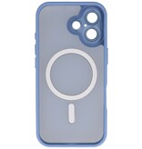 Mattransparent Magsafe-cover med kamerabeskytter til iPhone 17, blå