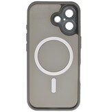 Matt-Transparent mit Kameraschutz Magsafe Case für iPhone 17 Grau