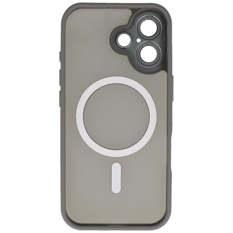 Matt-Transparent mit Kameraschutz Magsafe Case für iPhone 17 Grau