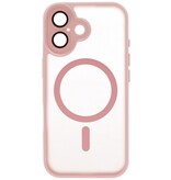 Matt-Transparent mit Kameraschutz Magsafe Case für iPhone 17 Pink