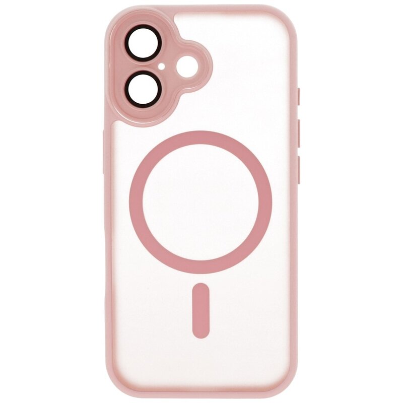 Matt-Transparent mit Kameraschutz Magsafe Case für iPhone 17 Pink