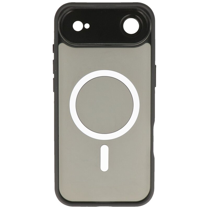 Coque transparente mate avec protection d'appareil photo Magsafe pour iPhone 17 Air Noir