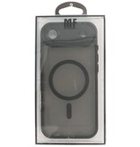 Coque transparente mate avec protection d'appareil photo Magsafe pour iPhone 17 Air Noir