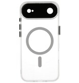 Coque transparente mate avec protection d'appareil photo Magsafe pour iPhone 17 Air Blanc