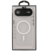 Coque transparente mate avec protection d'appareil photo Magsafe pour iPhone 17 Air Blanc