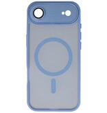 Custodia Magsafe opaca-trasparente con protezione per fotocamera per iPhone 17 Air Blu