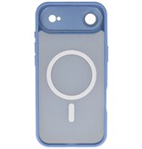 Custodia Magsafe opaca-trasparente con protezione per fotocamera per iPhone 17 Air Blu