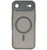 Custodia Magsafe opaca-trasparente con protezione per fotocamera per iPhone 17 Air grigio