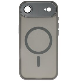Coque transparente mate avec protection d'appareil photo Magsafe pour iPhone 17 Air Gris