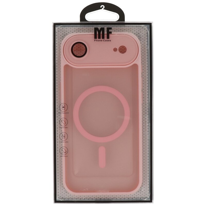 Matte-Transparent with Camera Protector Magsafe Case for iPhone 17 Air Pink