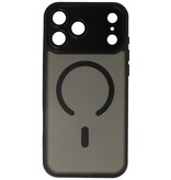 Matte-Transparent with Camera Protector Magsafe Case for iPhone 17 Pro Black