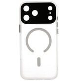 Matte-Transparent with Camera Protector Magsafe Case for iPhone 17 Pro White