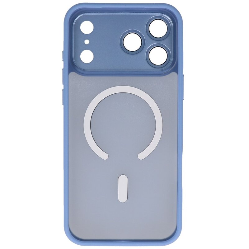 Matte-Transparent with Camera Protector Magsafe Case for iPhone 17 Pro Blue