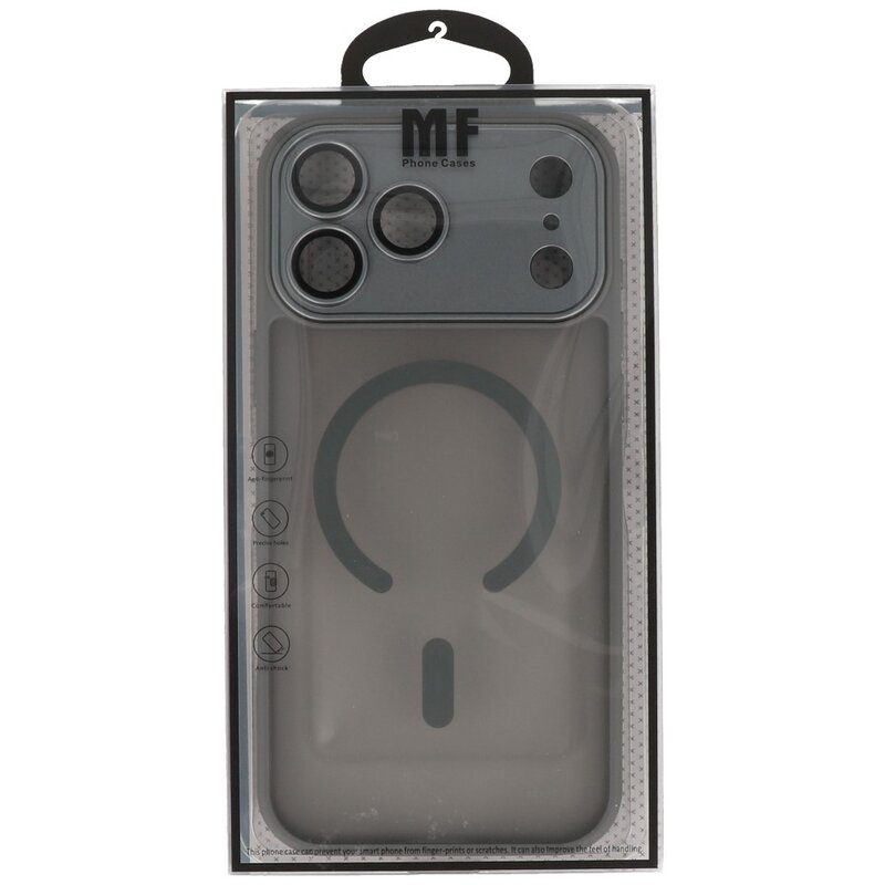 Matt-Transparent mit Kameraschutz Magsafe Case für iPhone 17 Pro Grau