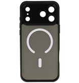 Funda Magsafe mate transparente con protector de cámara para iPhone 17 Pro Max, color negro
