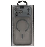 Custodia Magsafe opaca-trasparente con protezione per fotocamera per iPhone 17 Pro Max grigio