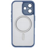 Coque MagSafe mate transparente avec protection pour appareil photo pour iPhone 14 - 13 (bleu)