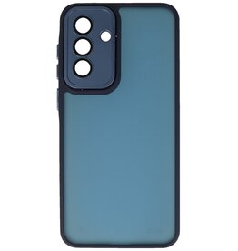 Matte-Transparent with Camera Protector Case for Samsung Galaxy A35 Blue