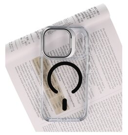 J2 Ingebouw Magsafe Coque transparente résistante jaune pour iPhone 17 Pro - MagSafe intégré avec fonction support