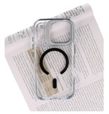 J2 Ingebouw Magsafe J2 Magsafe integrato con funzione di supporto - Custodia in materiale trasparente resistente al giallo per iPhone 17 Pro - Nero