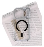 J2 Ingebouw Magsafe J2 Magsafe integrato con funzione di supporto - Custodia in materiale trasparente resistente al giallo per iPhone 17 Pro - Nero