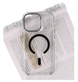 J2 Ingebouw Magsafe Coque J2 MagSafe avec fonction support intégrée - Matériau transparent résistant au jaunissement pour iPhone 17 Pro Max - Noir