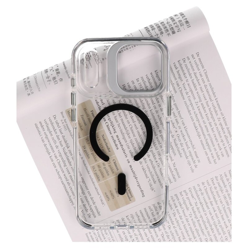 J2 Ingebouw Magsafe J2 Indbygget Magsafe med ståfunktion - Gult, modstandsdygtigt, gennemsigtigt materialecover til iPhone 17 Pro Max