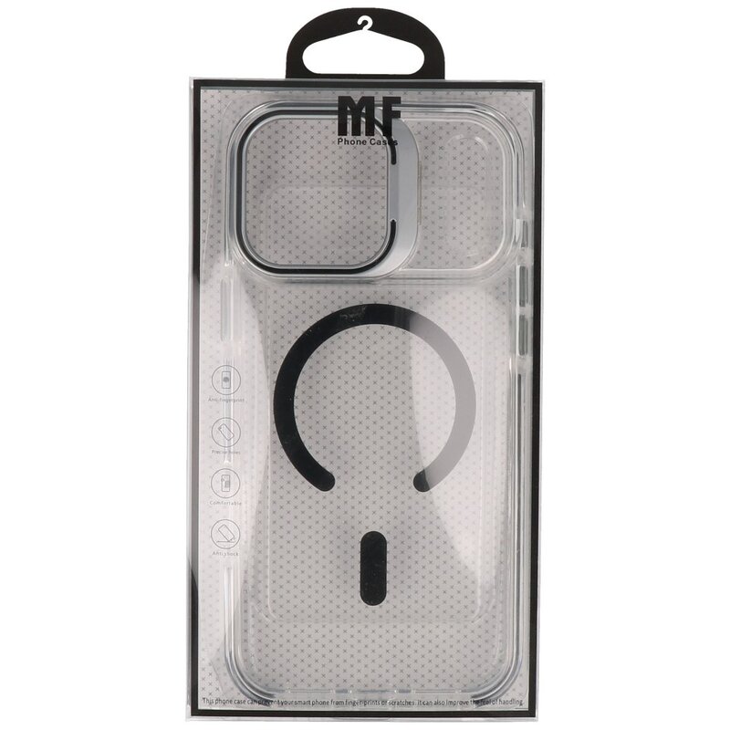 J2 Ingebouw Magsafe J2 Ingebouw Magsafe met Staande Functie - Geelbestendig Transparant Materiaal Hoesje voor de iPhone 17 Pro Max