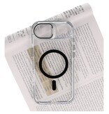 J2 Ingebouw Magsafe J2 Indbygget Magsafe med ståfunktion - Gult, modstandsdygtigt, gennemsigtigt materialecover til iPhone 17 Air - Sort