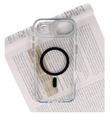 J2 Ingebouw Magsafe J2 Ingebouw Magsafe met Staande Functie - Geelbestendig Transparant Materiaal Hoesje voor de iPhone 17 Air