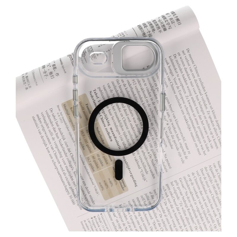 J2 Ingebouw Magsafe Coque J2 MagSafe intégrée avec fonction support - Matériau transparent résistant jaune pour iPhone 17 Air - Noir