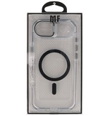 J2 Ingebouw Magsafe J2 - Funda transparente resistente al agua con función atril y Magsafe integrado para iPhone 17 Air (negro)