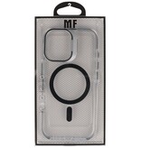 J2 Ingebouw Magsafe J2 Built-in Magsafe with Standing Function - Yellow Resistant Transparent Material Case for iPhone 17 - Black