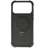 Leger Army Series - Custodia Magsafe con funzione di supporto per iPhone 17 Pro Nero